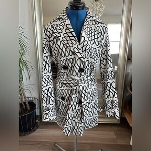 Vertigo Paris Abstract Infinity Symbol Trench Coat XS